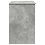 vidaXL Bureau avec rangement Gris béton 90x49.5x75 cm Bois ingénierie