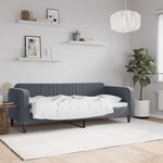 vidaXL Lit de repos gris foncé 80x200 cm velours