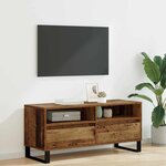 vidaXL Meuble TV avec tiroir Bois Ancien 100 x 34 5 x 44 5 cm