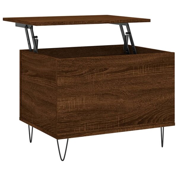 vidaXL Table basse Chêne marron 60x44 5x45 cm Bois d'ingénierie