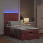 vidaXL Cadre de lit ottoman avec matelas rose 80x200 cm velours