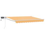 vidaXL Store rétractable manuel avec LEDs Sable