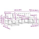 vidaXL Ensemble de canapés d'extérieur 6 Pièces Naturel et Beige