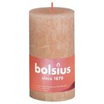 Bolsius Bougies pilier rustiques Shine 4 Pièces 130x68 mm Rose brumeux