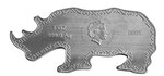 BLACK RHINO Animals of Africa 1 Once Argent Coin 2 Dollars Solomon Islands 2022