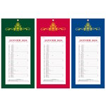 Calendrier Bloc Mensuel Mural 2024 - 16x33.5cm Skytos - Couleur aléatoire*