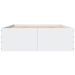 vidaXL Cadre de lit blanc 120x200 cm bois d'ingénierie