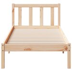vidaXL Cadre de lit extra long sans matelas 90x220 cm bois massif pin
