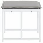 vidaXL Tabourets de jardin avec coussins 4Pièces blanc acier et textilène