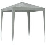 vidaXL Tente de fête 200 x 200 x 240 cm Gris clair PE et acier