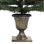 Vidaxl arbres de noël artificiels 2 pièces et couronne  guirlande et led