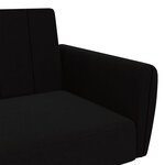 vidaXL Canapé-lit 2 places noir velours