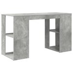 vidaXL Bureau gris Gris béton