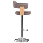 vidaXL Tabourets de bar lot de 2 taupe bois courbé et tissu