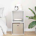 vidaXL Table de chevet Blanc 35 x 32 x 68 5 cm Bois d'ingénierie