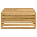vidaXL Pouf d'Extérieur Bois d'Acacia Massif Blanc 79 x 79 x 37 cm