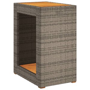 vidaXL Table d'appoint de jardin dessus en bois gris 60x40x75 cm