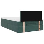 vidaXL Lit ottoman avec matelas vert foncé 120x190 cm velours