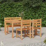 vidaXL Ensemble à manger de jardin 4 Pièces Bois de teck massif