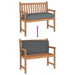 vidaXL Coussin pour assise / dossier de palette avec oreiller Anthracite