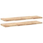 vidaXL Étagères flottantes 2 Pièces 120x40x4 cm acacia massif non traité