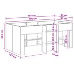 vidaXL Cadre de Lit Élevé pour Enfants 2 Pièces Chêne Sonoma 90 x 190 cm