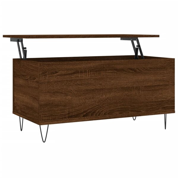 vidaXL Table basse Chêne marron 90x44 5x45 cm Bois d'ingénierie