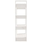 Vidaxl bibliothèque/séparateur de pièce blanc 80x35x125 cm pin solide
