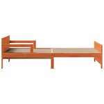 vidaXL Lit extensible pour enfants Marron cire 80 x 130 / 165 / 200 cm