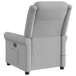 vidaXL Fauteuil de massage inclinable électrique gris nuage tissu