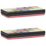 vidaXL Étagères Murales avec étagère 2 Pièces Multicolore 40 x 20 x 6 cm