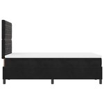 Lit à ressort vidaXL avec matelas Noir Petit Double Velours
