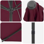 vidaXL Parasol de jardin 200 x 300 cm Polyester Rectangulaire Bordeaux