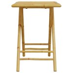vidaXL Ensemble de bistro pliante 3 Pièces et coussins gris foncé bambou