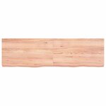 vidaXL Dessus de table marron clair bois chêne massif traité