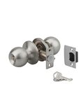 THIRARD - Serrure horizontale tubulaire en applique double entrée pour porte d'entrée  axe réglable  chromé mat  3 clés - THIRARD
