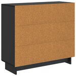 vidaXL Buffet Noir 89 x 34 5 x 80 cm Bois d'ingénierie