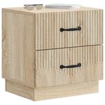 vidaXL Cabinet de chevet 2 Pièces Chêne Sonoma 43 x 34 5 x 44 5 cm