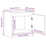 vidaXL Table de chevet Gris 40x30 5x40 cm Bois de pin massif