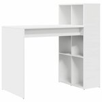 vidaXL Bureau avec étagère Blanc 108 x 55 x 103.5 cm Bois d'ingénierie