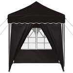 vidaXL Tente de fête pop-up 195 x 195 x 245 cm Noir Tissu Oxford