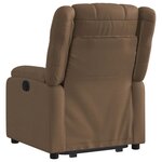 vidaXL Fauteuil inclinable électrique marron tissu