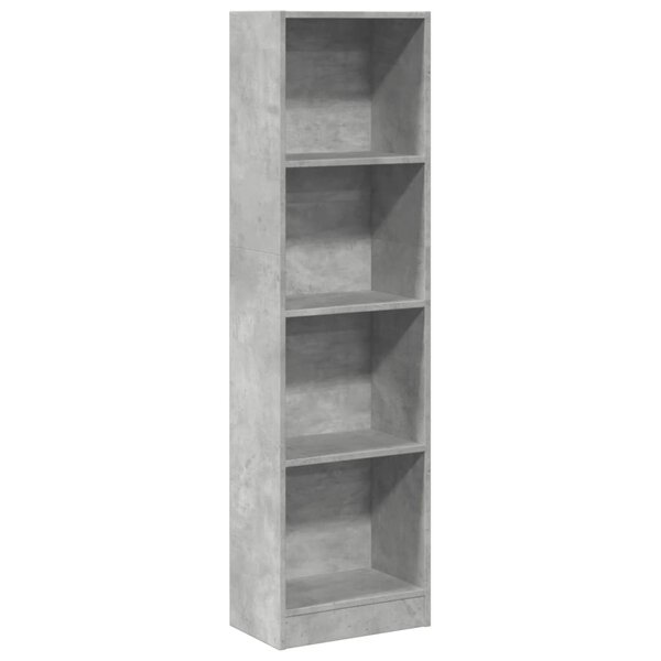 vidaXL Bibliothèque gris béton 40x24x143 cm bois d'ingénierie