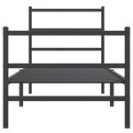 vidaXL Cadre de lit métal sans matelas avec pied de lit noir 80x200 cm