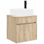 vidaXL Meuble de lavabo mural Chêne Sonoma 49 x 41 x 63 cm