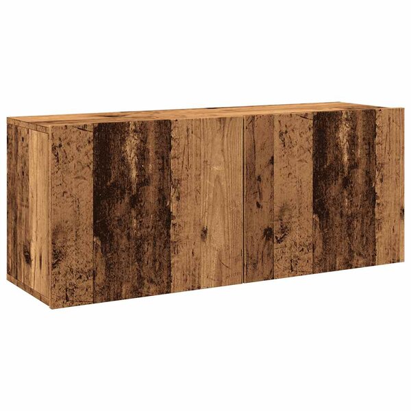 vidaXL Meuble TV mural vieux bois 100x30x41 cm
