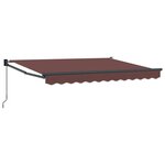 vidaXL Auvent rétractable Marron 3 5 x 2 m 100  Polyester et Aluminium