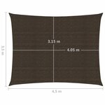 vidaXL Voile d'ombrage 160 g/m² Marron 3 5x4 5 m PEHD