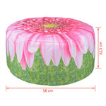 Esschert design pouf gonflable d’extérieur marguerite gerbera 58 cm