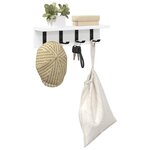 vidaXL Porte-manteau mural Blanc 40 x 10.5 x 10.5 cm Bois d'ingénierie